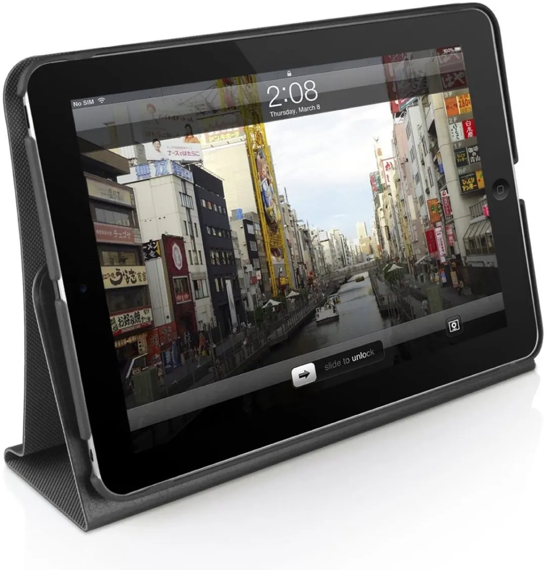 Macally SSTANDB-M1 Hoes met Draaibare Stand iPad Mini 1/2/3 - Grijs