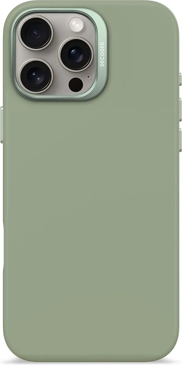 Decoded DEC-IP16PM-SG Siliconen Hoesje iPhone 16 Pro Max - Jade Groen