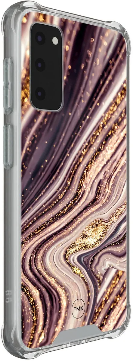 Casevibes Shockproof Hoesje Samsung Galaxy S20 FE - S/S20FE/S/026 - Roze/Goud