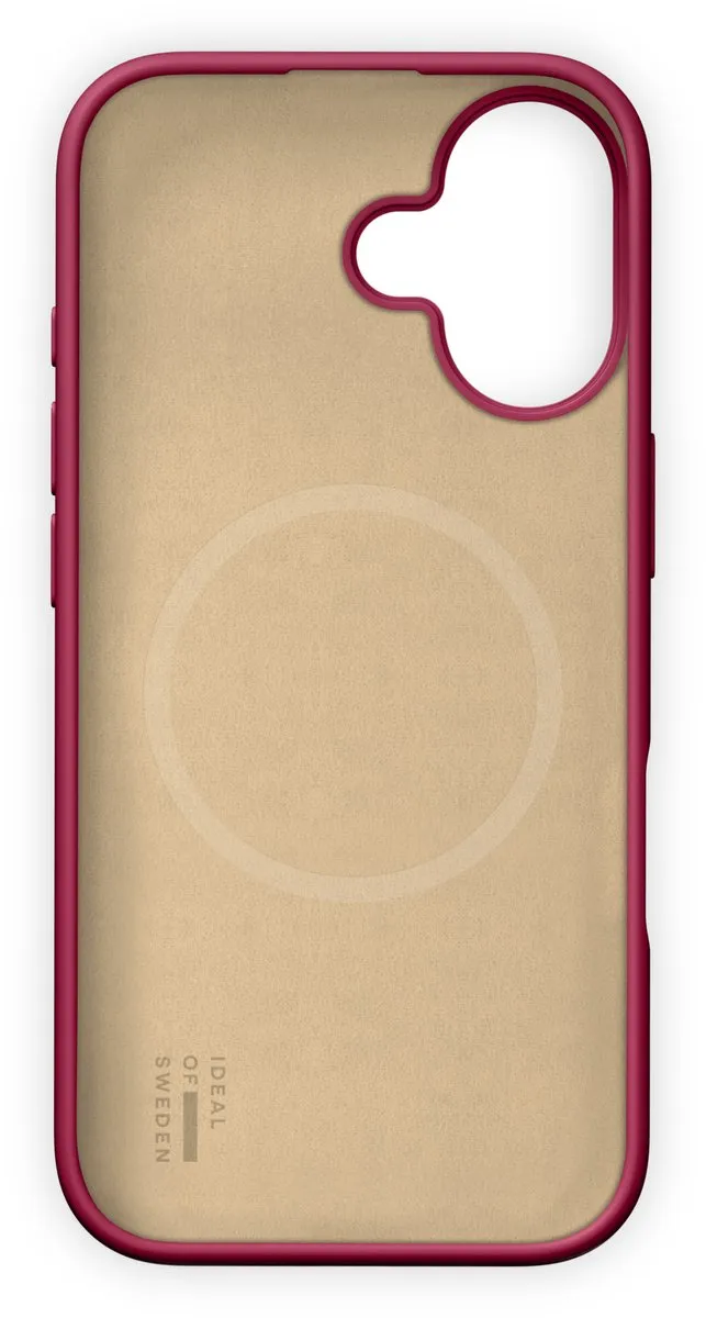 iDeal of Sweden iPhone 16 Silicone Case Cranberry - MagSafe - IDSICMS-I2461-521