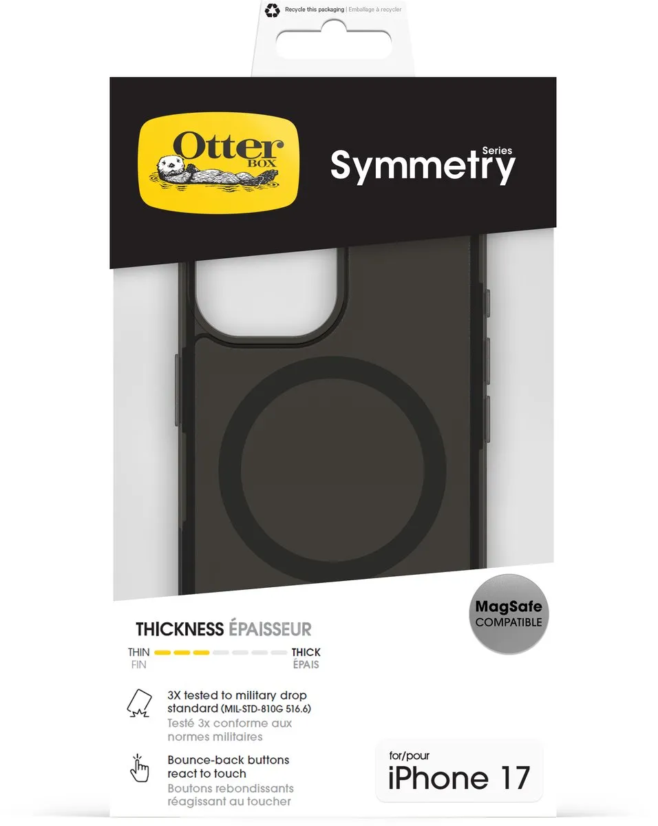 OtterBox Symmetry 77-98801 Hoes iPhone 17 - MagSafe - Transparant zwart