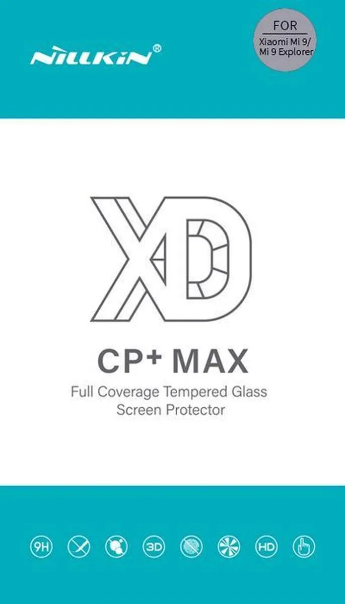 Nillkin Tempered Glass XD CP+MAX Xiaomi Mi 9 - Zwart - afbeelding 4 van 4