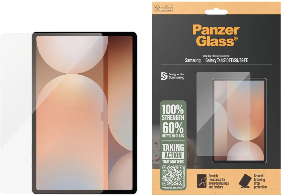 PanzerGlass Ultra Wide Fit Screenprotector Samsung Galaxy Tab S10 FE - 1 Stuk