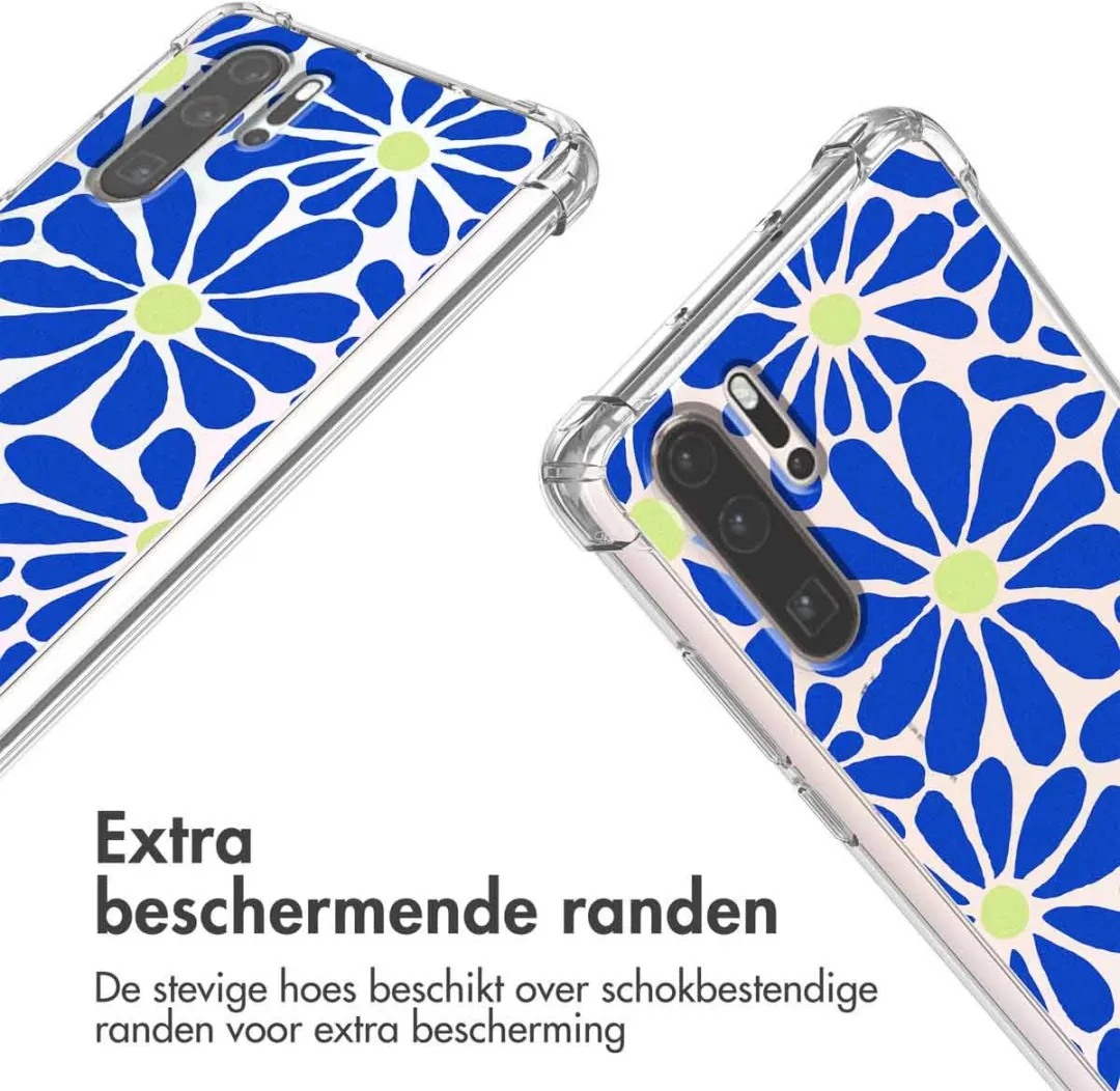 Imoshion Hoesje Huawei P30 Pro Cobalt Blue Flowers Connect