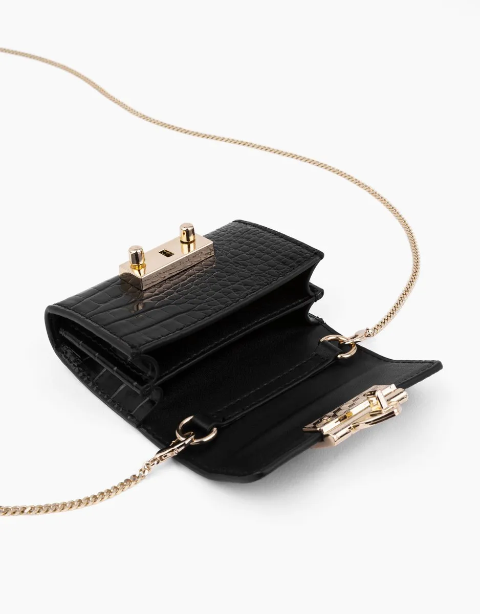 iDeal of Sweden Liv Padlock Wallet IDLWAW20-236 - 3 Pasjes - Zwart