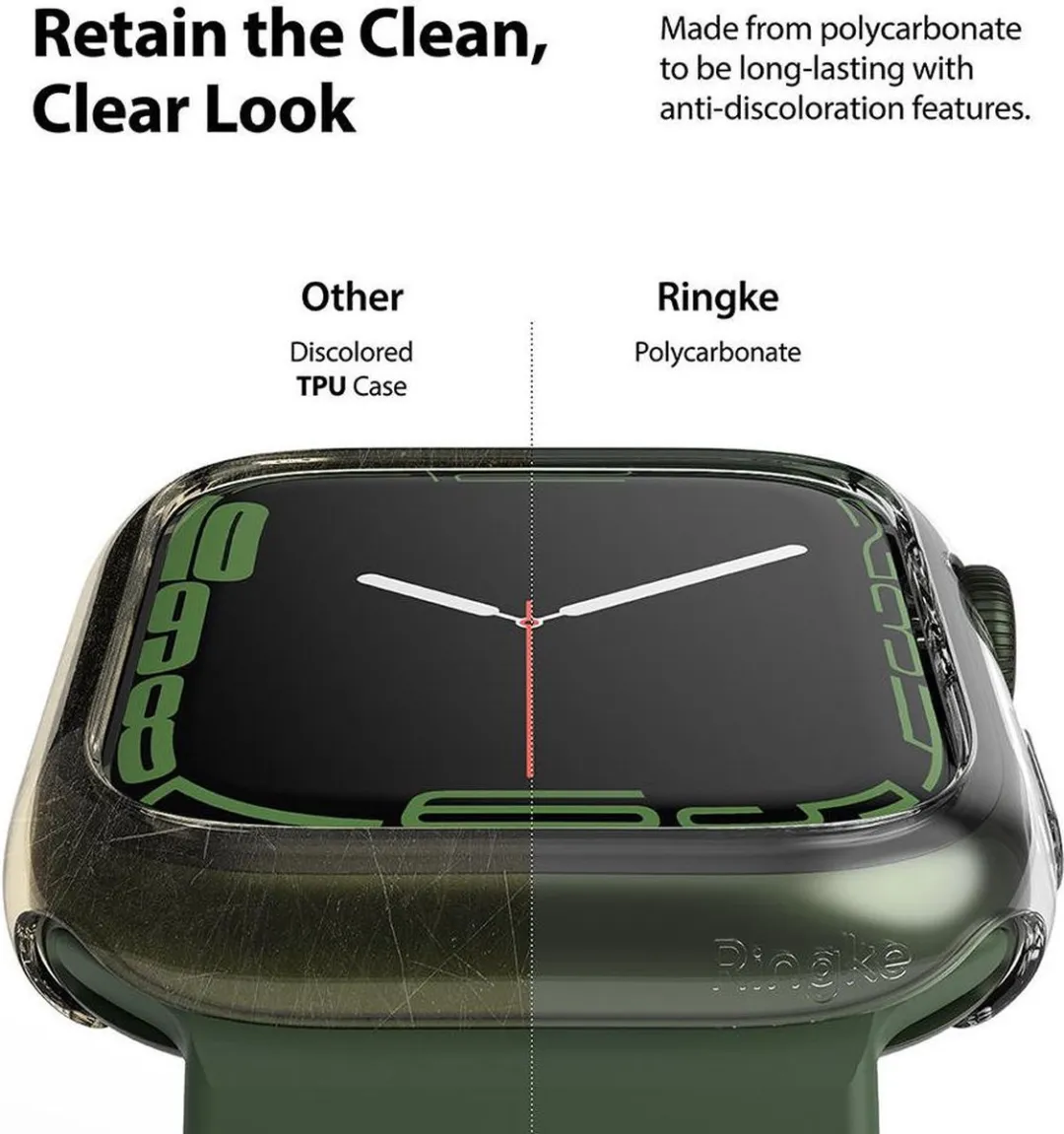Ringke Slim Apple Watch 7/8/9 41mm Hoesje - Transparant Blauw - 2 Stuks