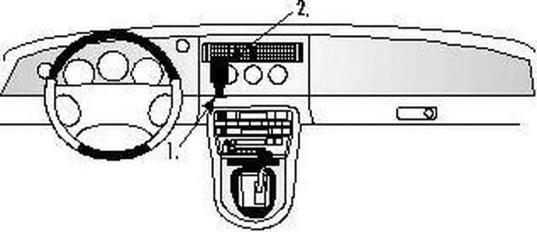 Brodit ProClip Center Mount 852429 Jaguar XK8/XKR/XK-Serie 1997-2006