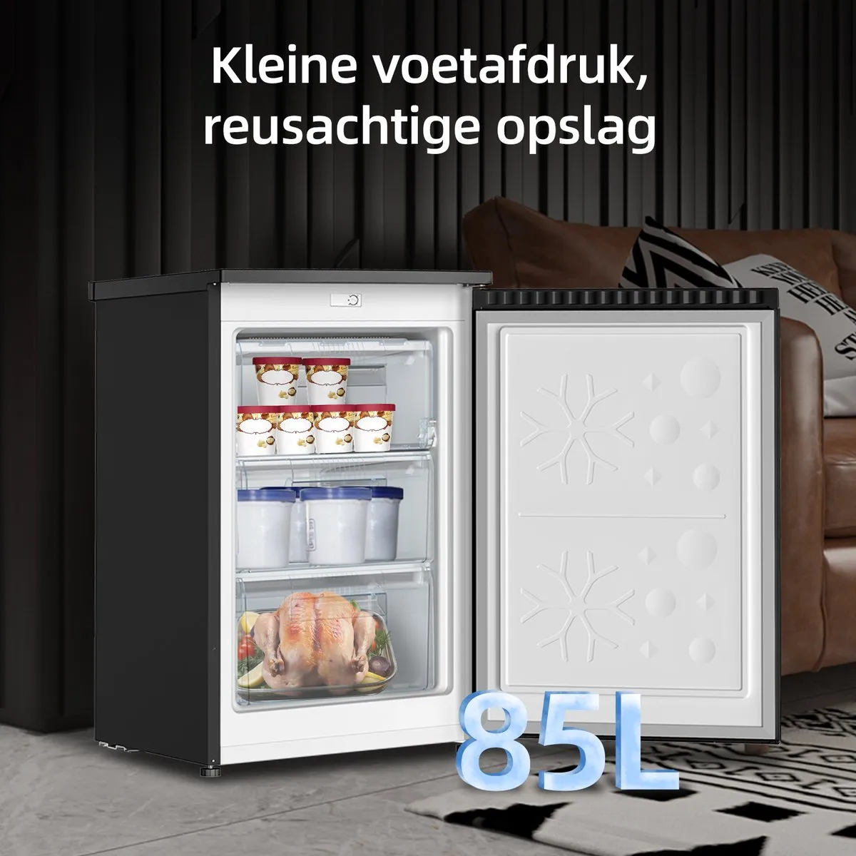 CHiQ CSD95BC Vrijstaande Vriezer 85L - Zwart - afbeelding 6 van 6