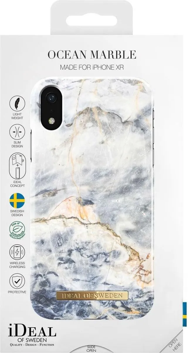 iDeal of Sweden Ocean Marble Hoesje iPhone Xs Max - Wit - afbeelding 4 van 6
