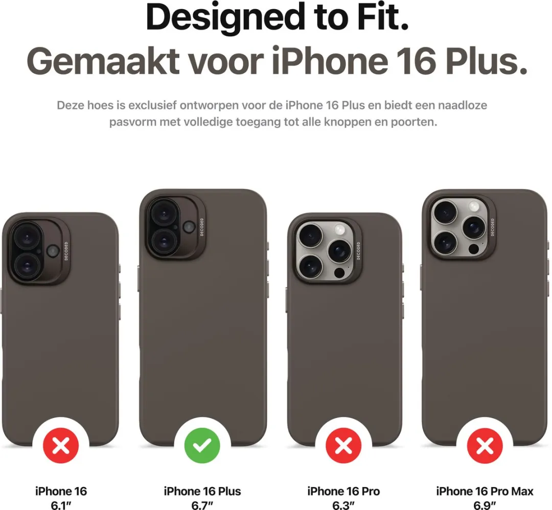 Decoded Siliconen Hoesje iPhone 16 Plus - Phantom Zwart - afbeelding 6 van 6