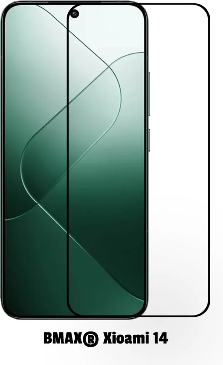 BMAX Screenprotector Xiaomi 14 - 2 Stuks - Full Cover Zwart