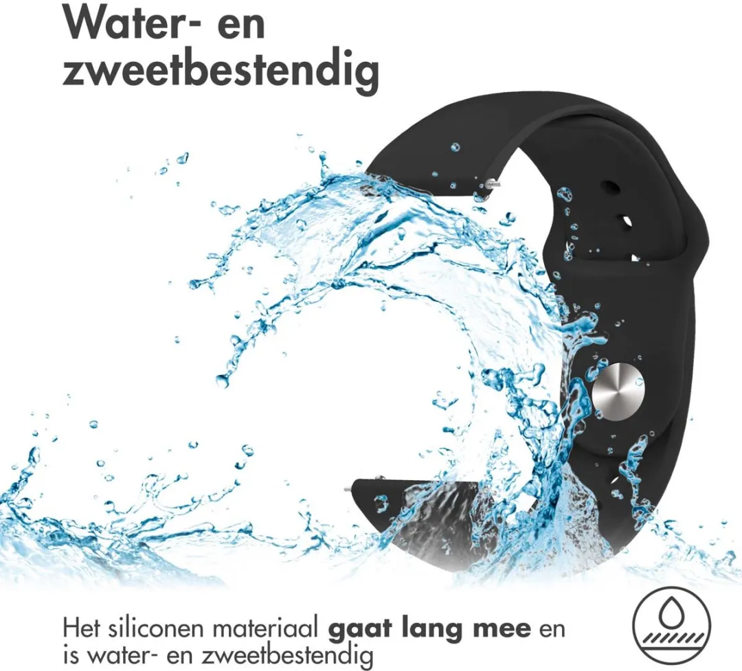 Imoshion Siliconen Sportband 22mm - Zwart
