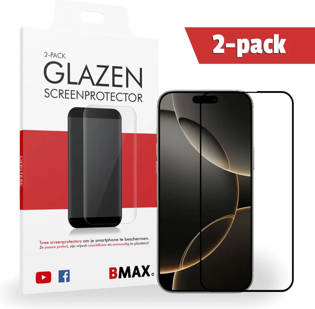 BMAX iPhone 16 Pro Max Screenprotector 2 Stuks