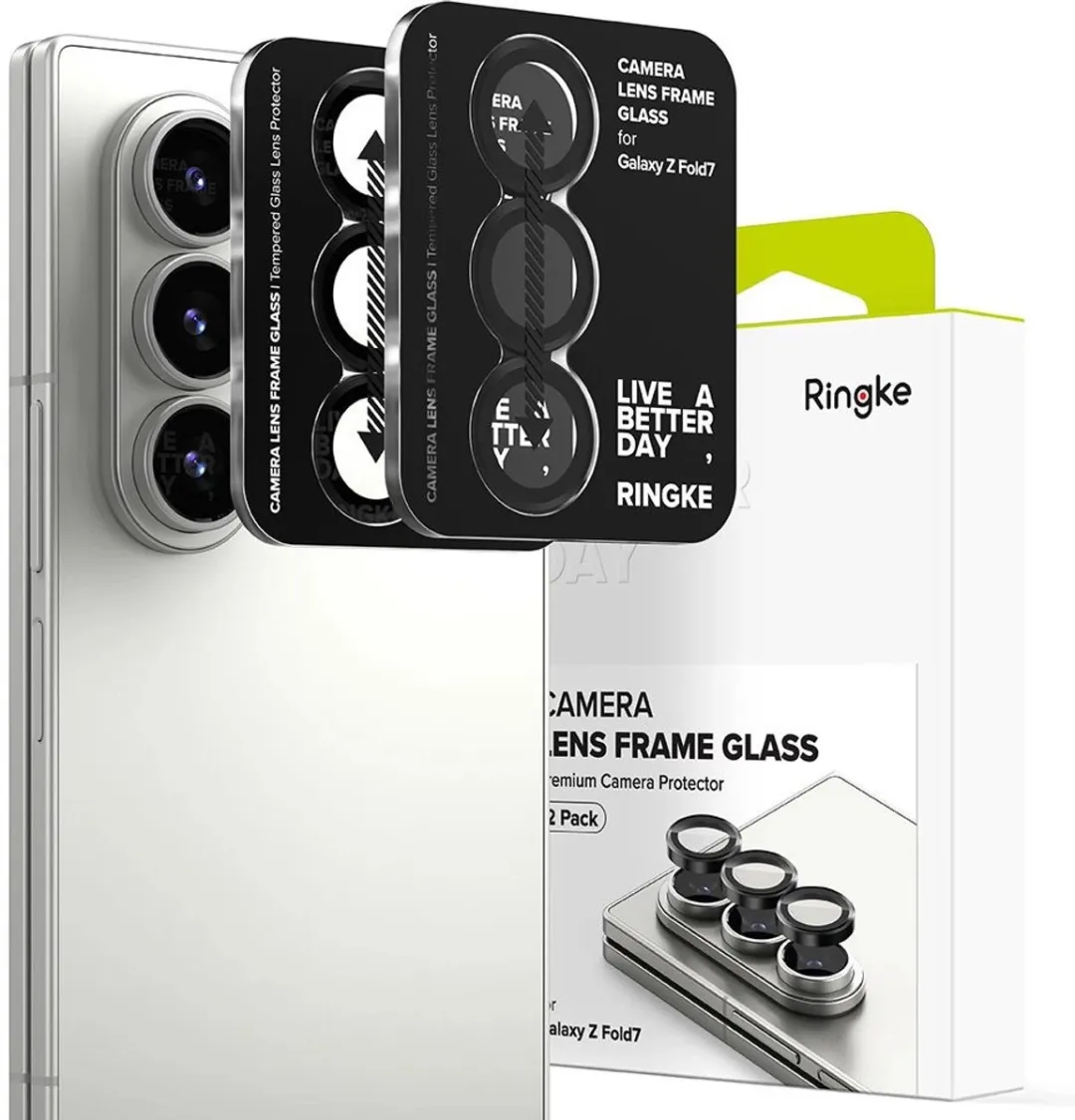 Ringke Camera Lens Frame Glas Zwart - 2 Stuks