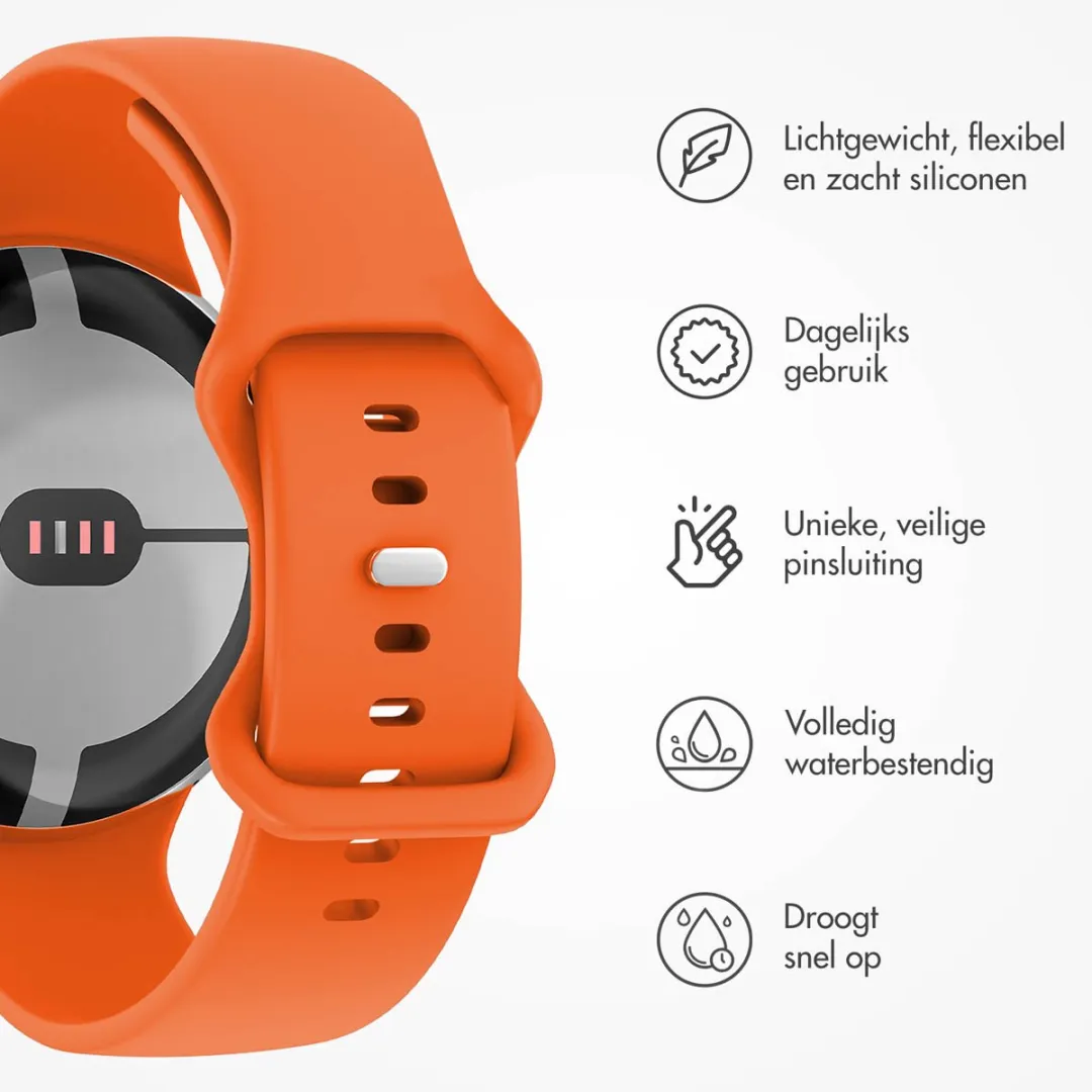 Imoshion Siliconen Bandje Google Pixel Watch 3/4 45mm - Maat S - Oranje