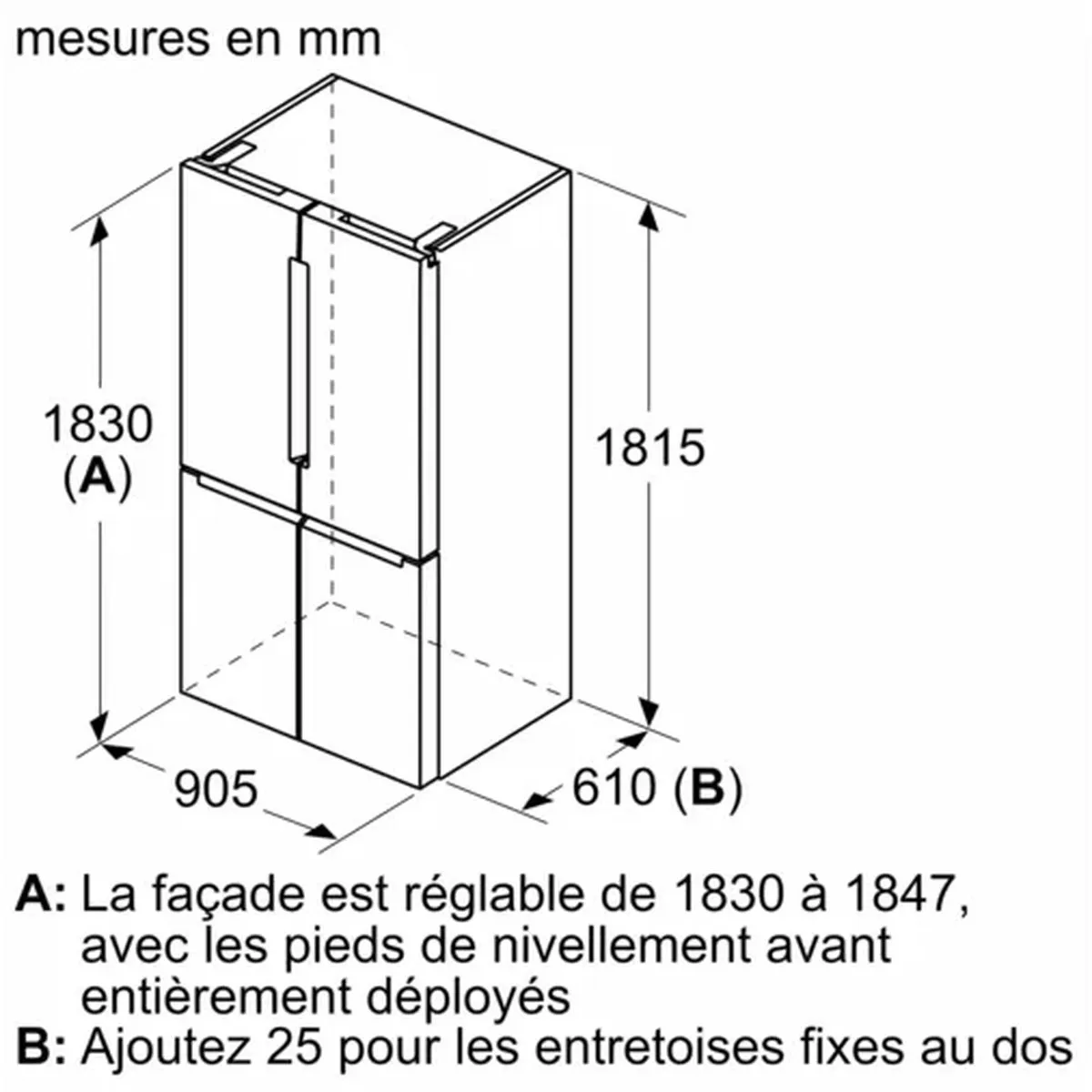 Bosch KFN96VPEA Amerikaanse Koelkast 4 French Door - 605L - RVS - afbeelding 6 van 6