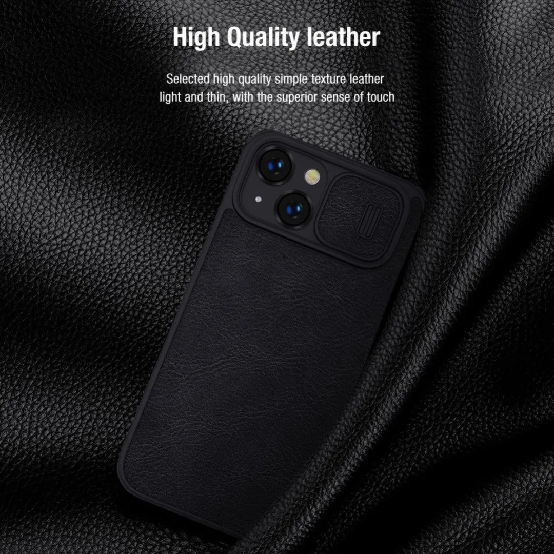 Nillkin Qin Pro iPhone 14 Plus Hoesje - Kunstleer Zwart - afbeelding 6 van 6