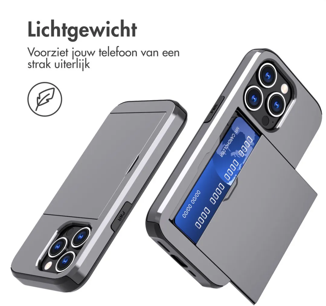 Imoshion Hoesje iPhone 15 Pro - Grijs - 2 Pasjes