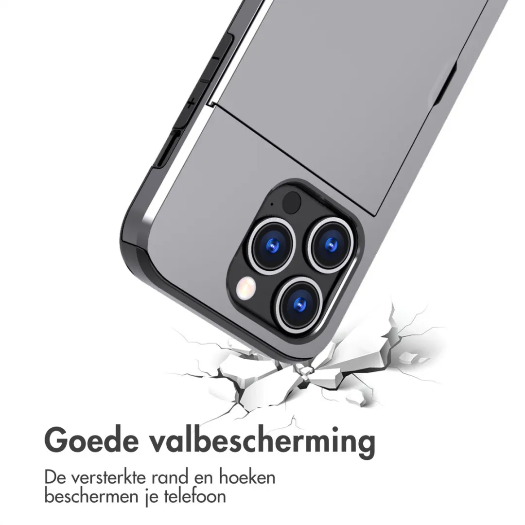 Imoshion Hoesje iPhone 15 Pro - Grijs - 2 Pasjes