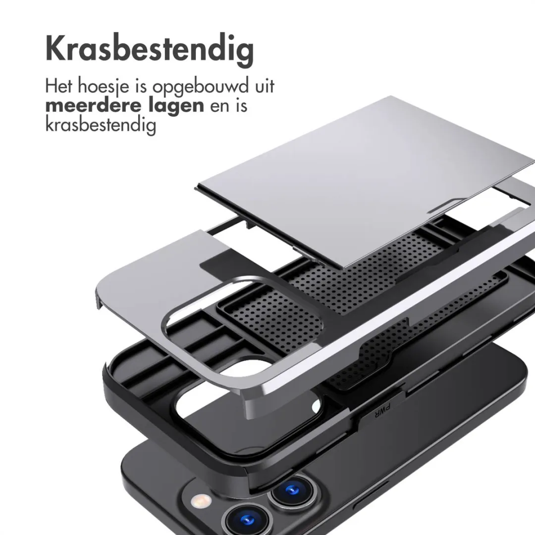 Imoshion Hoesje iPhone 15 Pro - Grijs - 2 Pasjes