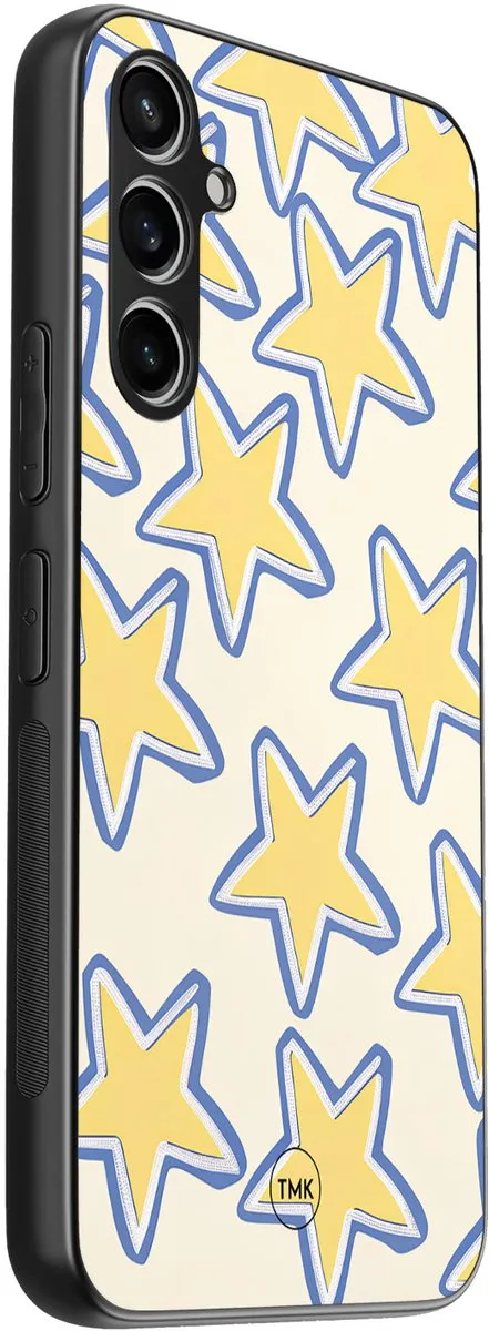 Casevibes Hoesje Samsung Galaxy A54 Retro Stars Geel - TPU