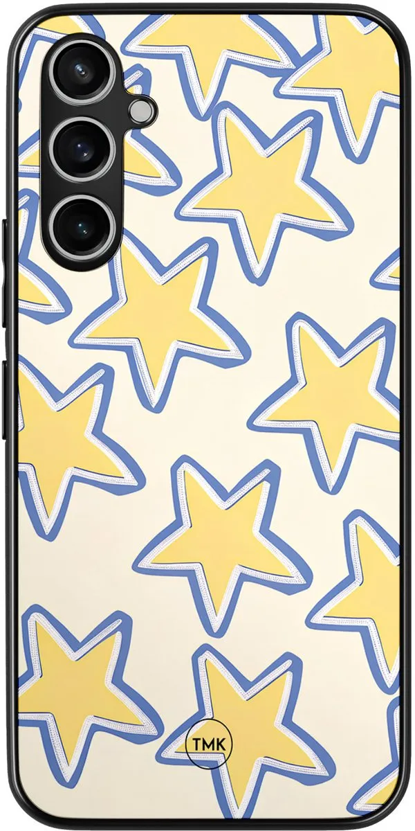 Casevibes Hoesje Samsung Galaxy A54 Retro Stars Geel