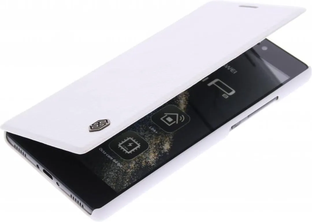 Nillkin Qin Leather Slim Booktype Hoes - Huawei P8 - Wit