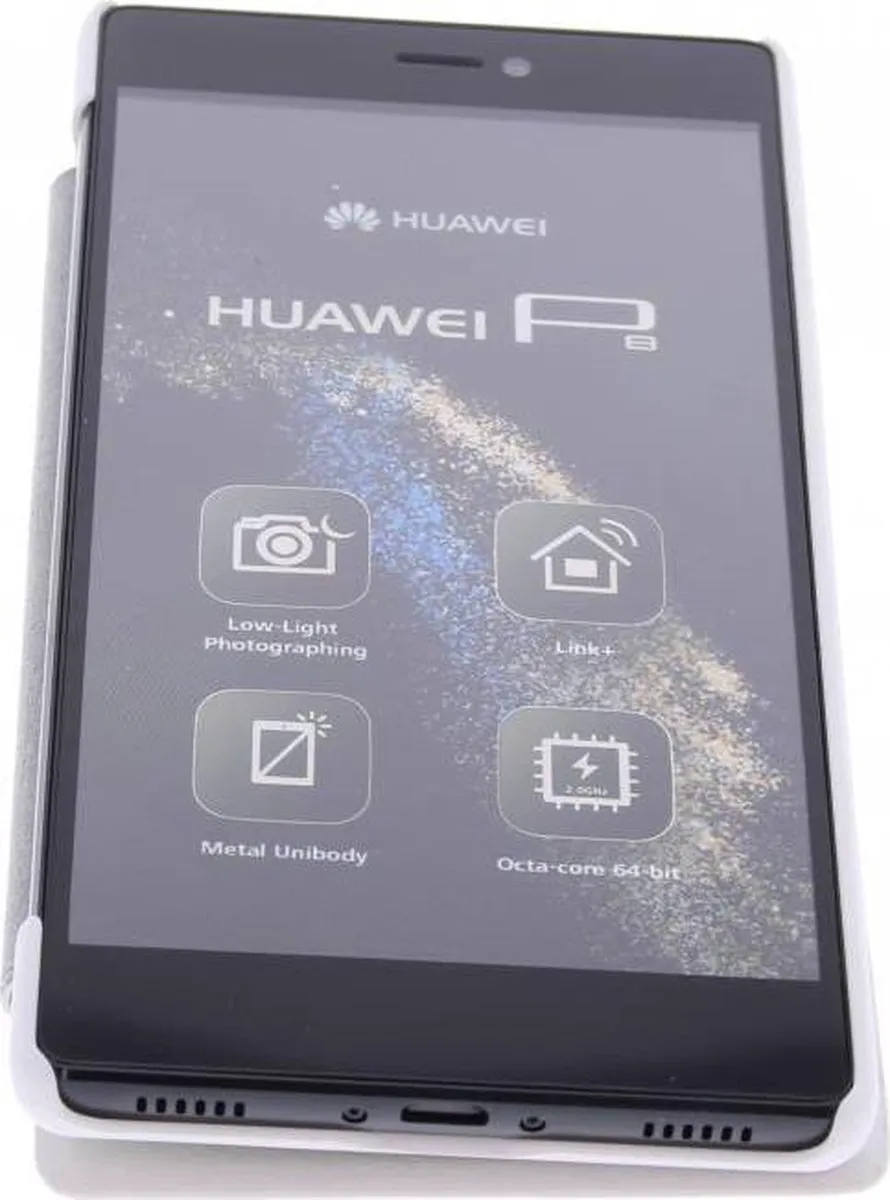 Nillkin Qin Leather Slim Booktype Hoes - Huawei P8 - Wit
