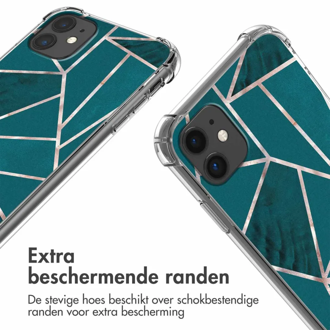 Imoshion iPhone 11 Hoesje - Petrol Green Graphic