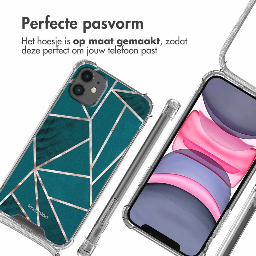 Imoshion iPhone 11 Hoesje - Petrol Green Graphic