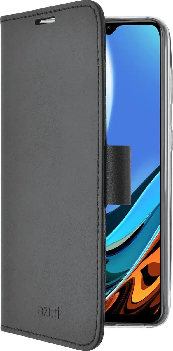 Azuri Hoesje Walletcase Xiaomi Redmi 9T - 3 Pasjes - Zwart