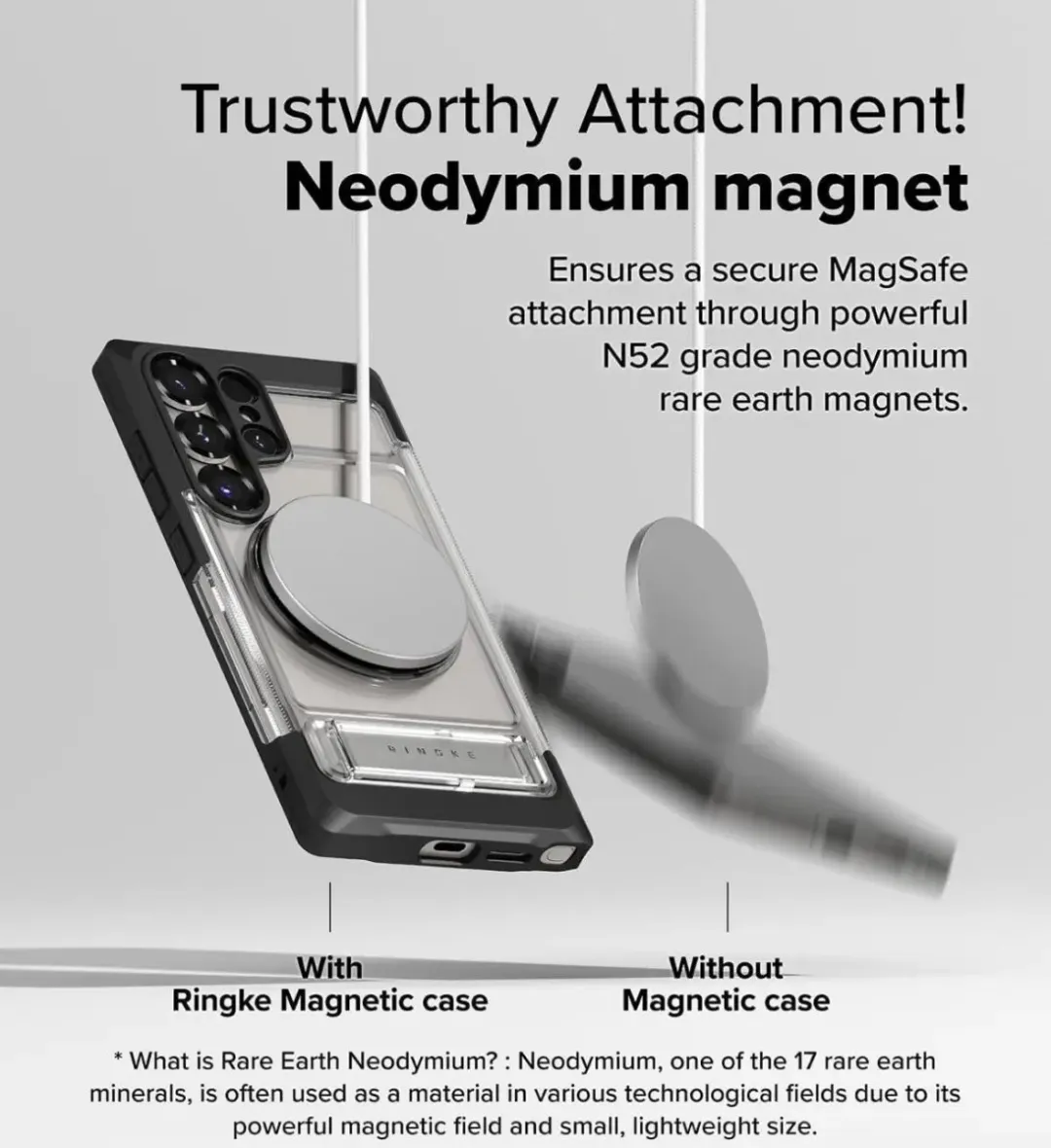 Ringke UX Magnetic Hoesje Samsung Galaxy S25 Ultra - MagSafe/Qi2 - Transparant