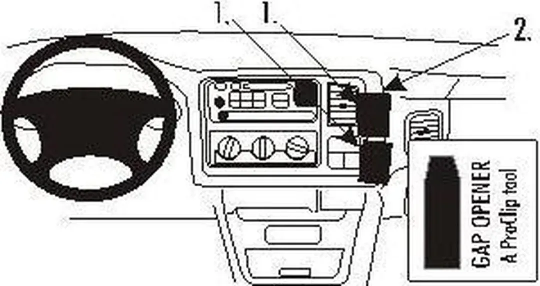 Brodit ProClip 852981 Houder - Chevrolet Angled Mount - afbeelding 2 van 2