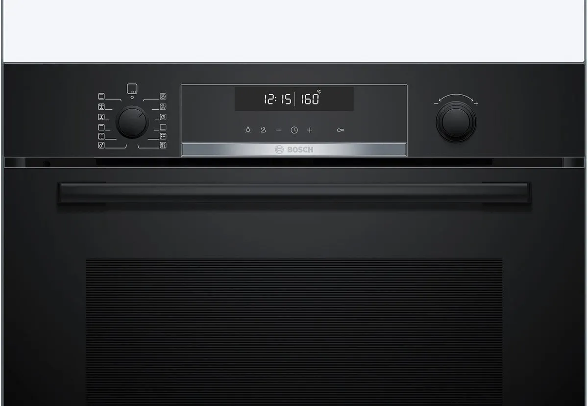 Bosch HBG578BB3 - Serie 6 - Inbouwoven - 71 l - A+ - Air Fry-functie met bakplaat: gezondere manier om te snacken - Eenvoudig te reinigen met pyrolytische zelfreiniging - Zwart