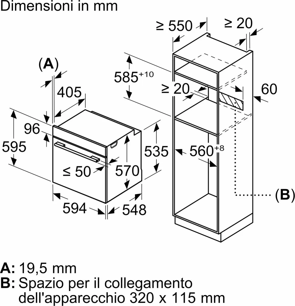 Bosch HBG578BB3 - Serie 6 - Inbouwoven - 71 l - A+ - Air Fry-functie met bakplaat: gezondere manier om te snacken - Eenvoudig te reinigen met pyrolytische zelfreiniging - Zwart