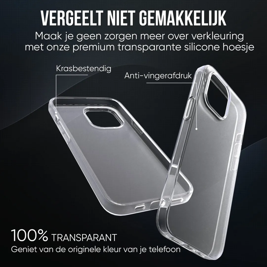 NUVEX iPhone 14 Hoesje Transparant - Screenprotector