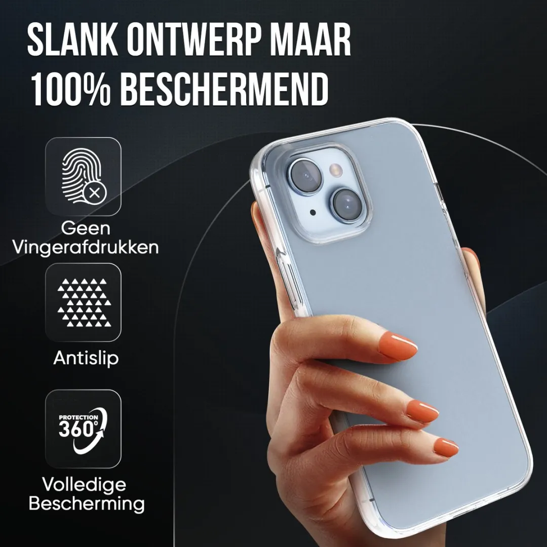 NUVEX iPhone 14 Hoesje Transparant - Screenprotector