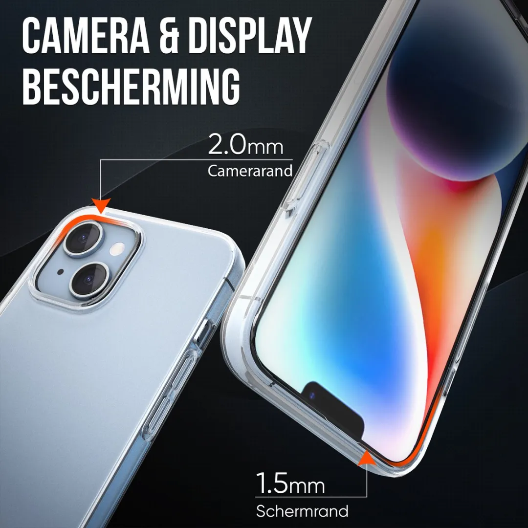 NUVEX iPhone 14 Hoesje Transparant - Screenprotector