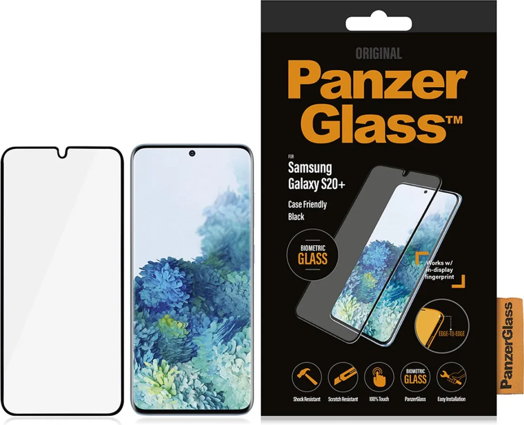 PanzerGlass Screenprotector Samsung Galaxy S20 Plus - Zwart - afbeelding 6 van 6