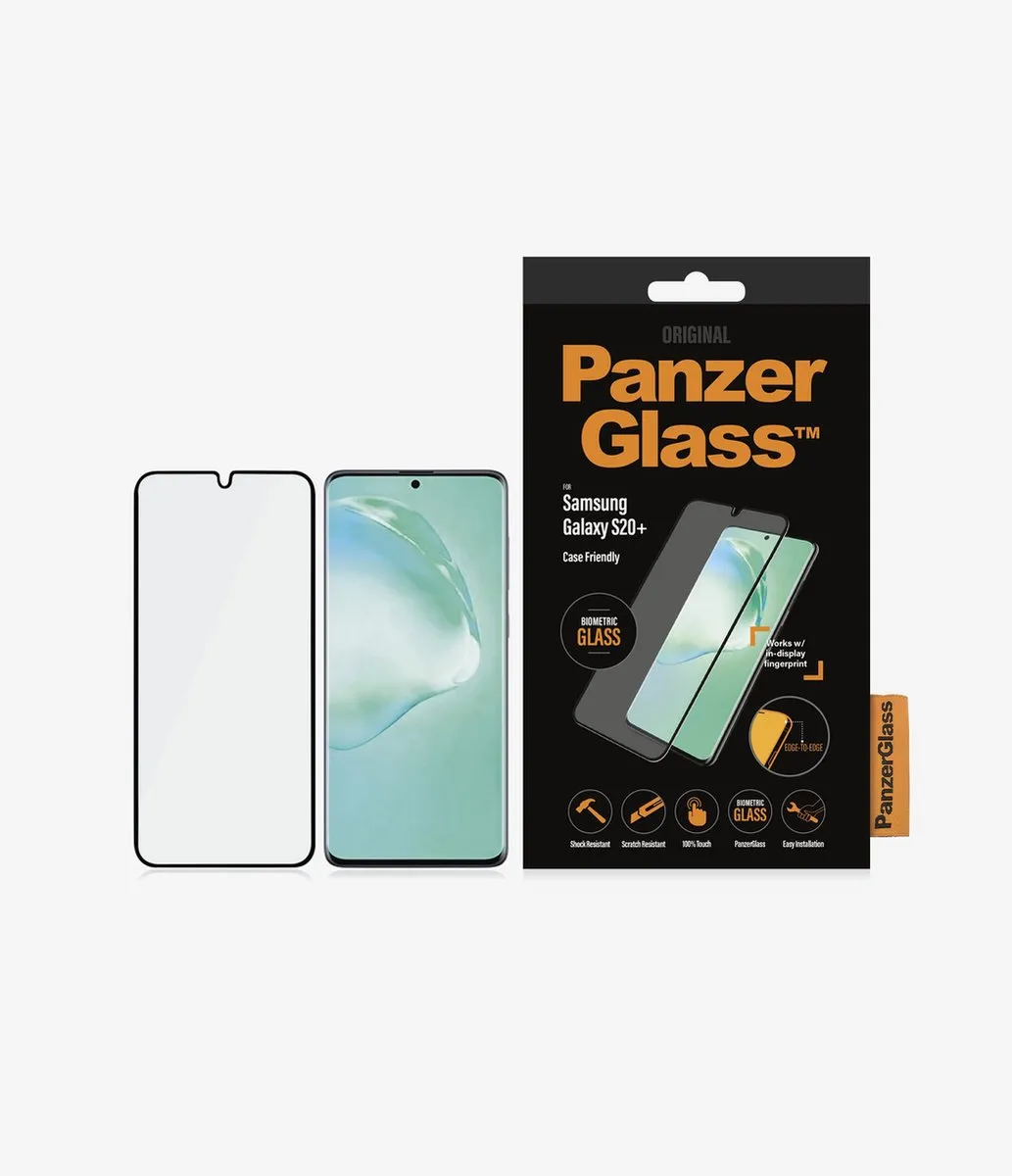 PanzerGlass Screenprotector Samsung Galaxy S20 Plus - Zwart