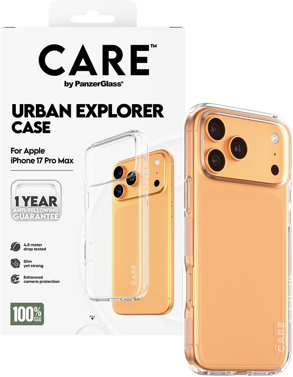 PanzerGlass CARE Urban Explorer iPhone 17 Pro Max Hoes - Transparant