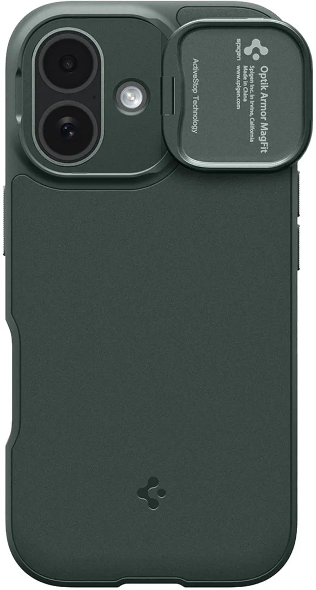 Spigen Optik Armor ACS09988 iPhone-hoes - Abyss Green