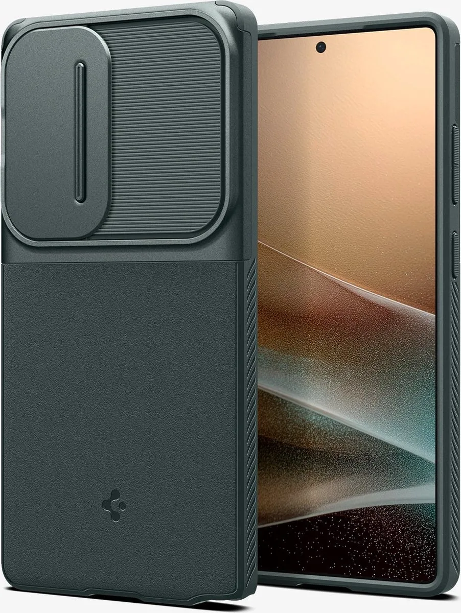 Spigen Optik Armor Hoesje Samsung Galaxy S25 Ultra - Groen - 8809971238014
