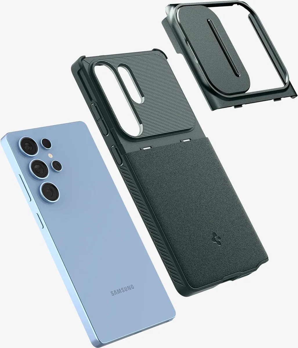 Spigen Optik Armor Hoesje Samsung Galaxy S25 Ultra - Groen - 8809971238014