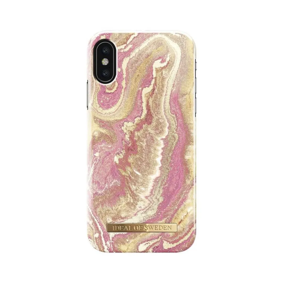 iDeal of Sweden Backcase Hoesje Golden Blush Marble iPhone XS Max - 2967 - afbeelding 4 van 6