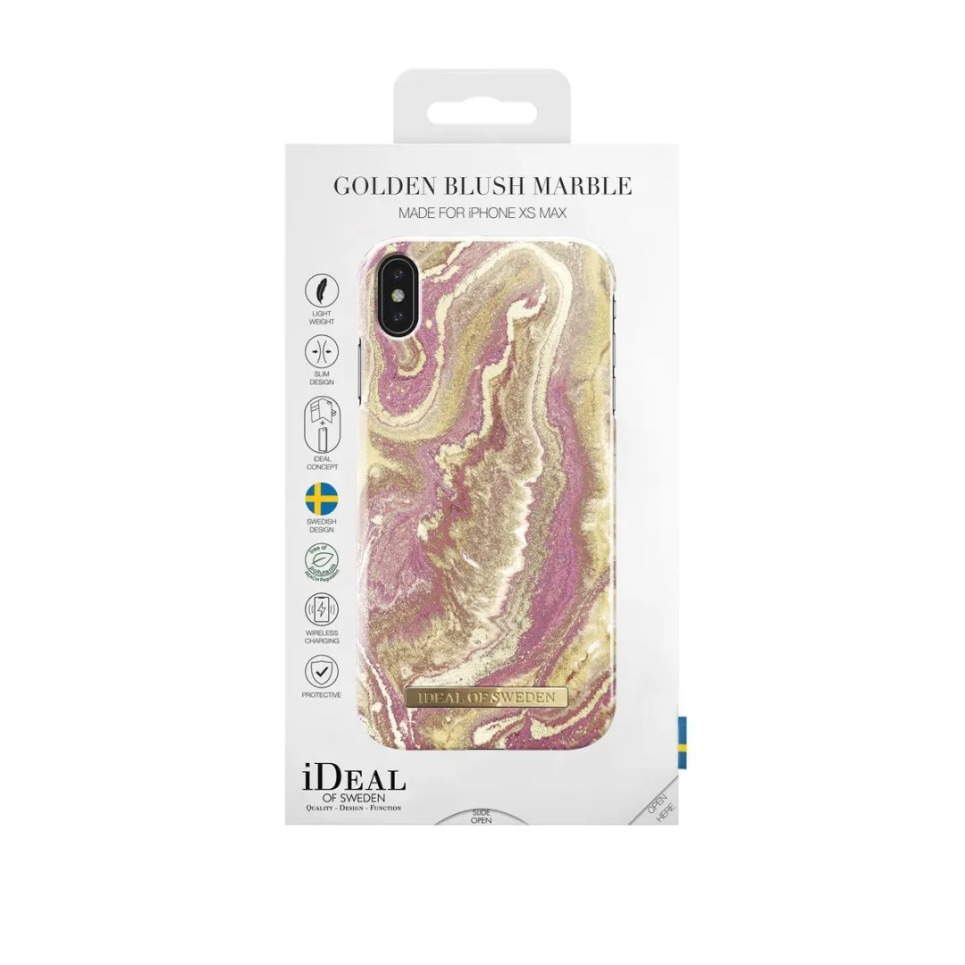 iDeal of Sweden Backcase Hoesje Golden Blush Marble iPhone XS Max - 2967 - afbeelding 5 van 6