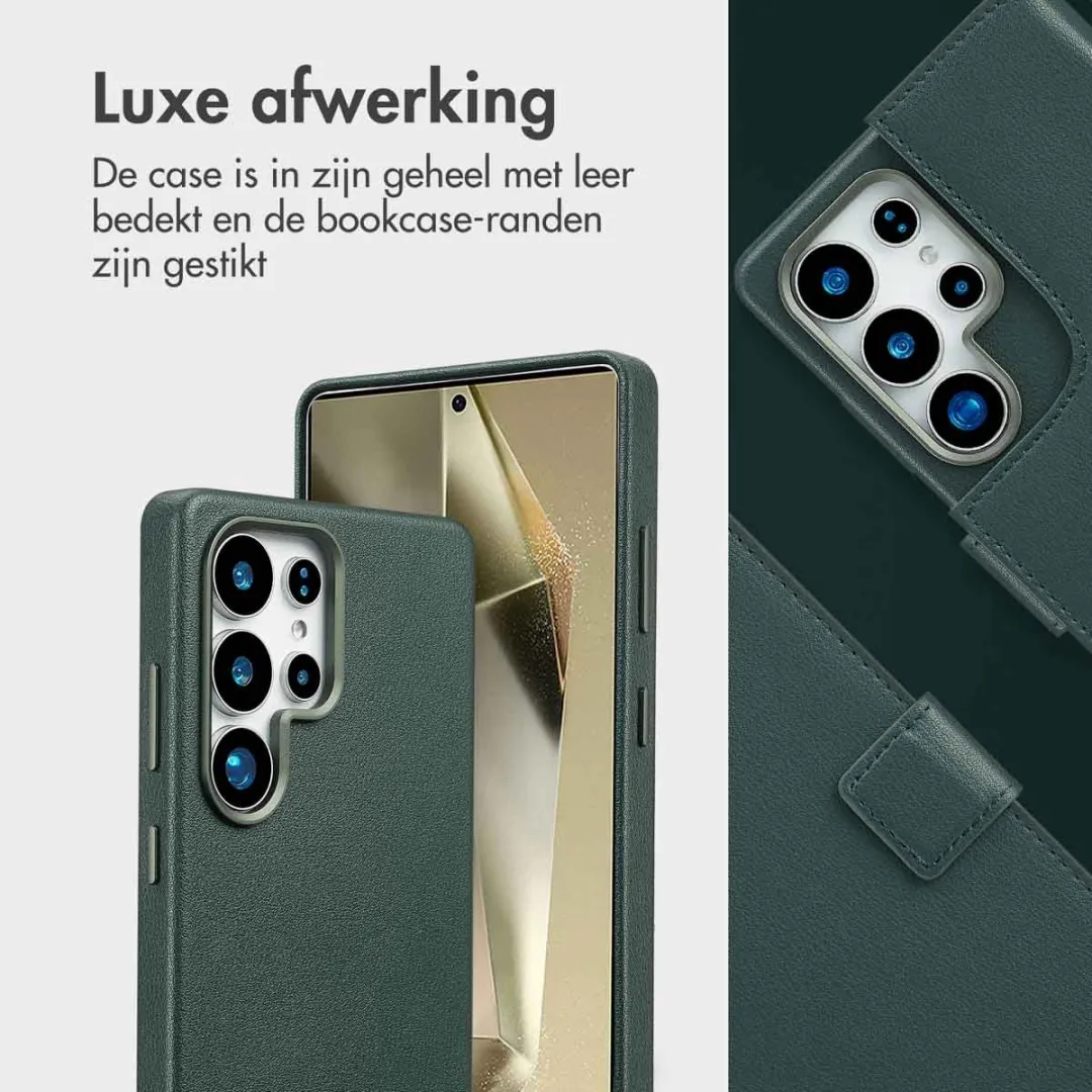 Accezz Leather Bookcase 2-in-1 Hoesje Samsung Galaxy S25 Ultra - Cedar Green