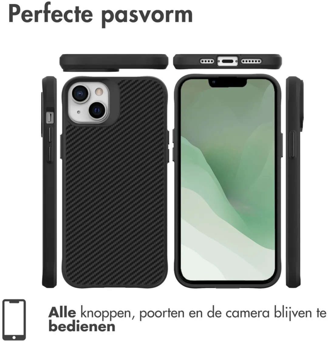 Imoshion Hybrid Carbon Hoesje iPhone 14 Plus - Zwart