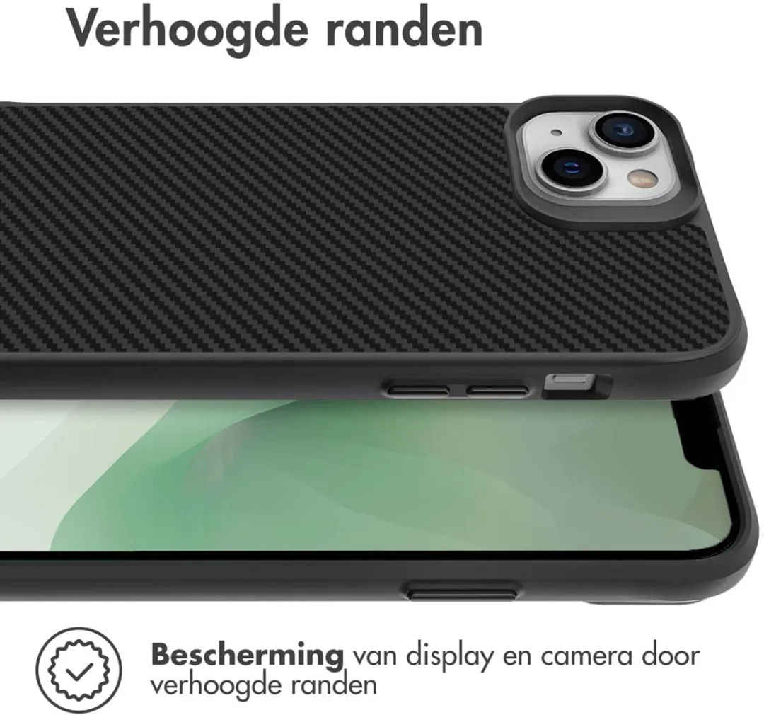 Imoshion Hybrid Carbon Hoesje iPhone 14 Plus - Zwart