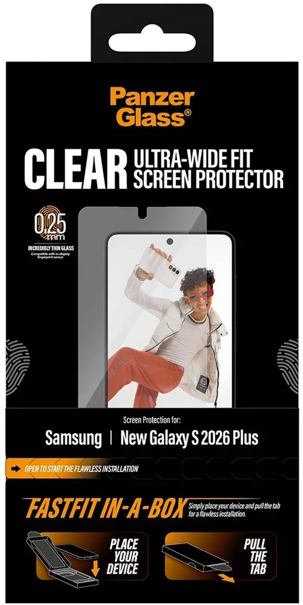 PanzerGlass Ultra-Wide Fit Screenprotector S26+ - 1 Stuk